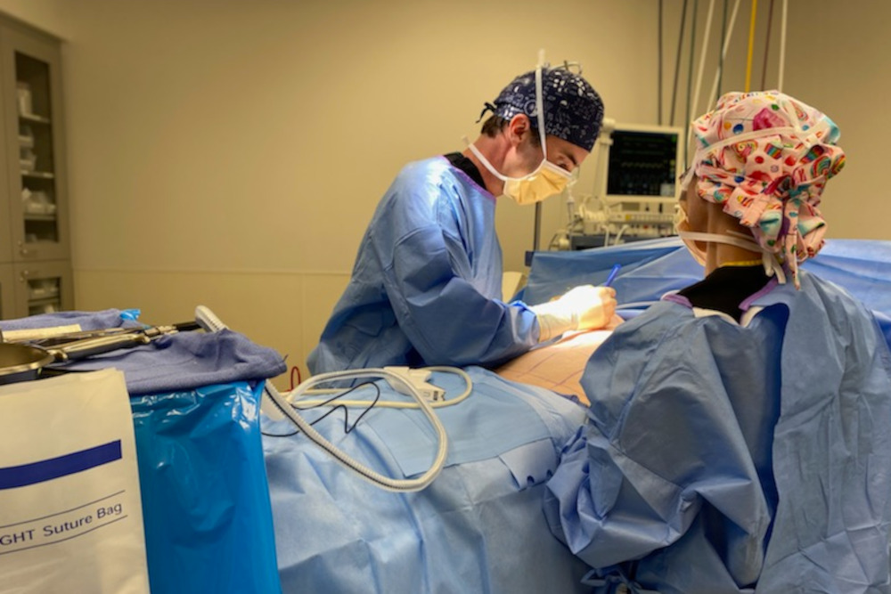 Dr. Davis Performing Surgery